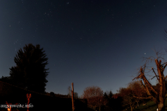 Orion, Plejaden, Jupiter bei Vollmond